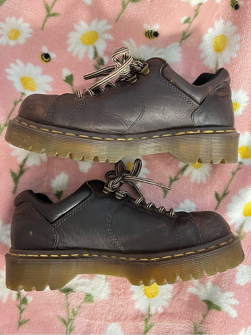 Vintage Doc Dr. Martens Women’s Brown Chunky Oxford Platforms / Jammers US 7